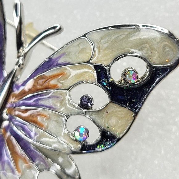 Colorful Butterfly Brooch Pin - Picture 3 of 9